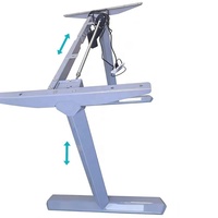 Base de Escritorio para Juegos de Acero, Económica, con Motor Único, Altura Ajustable Eléctricamente, Ancho Extensible, Ergonómica, para Trabajar Sentado o De Pie