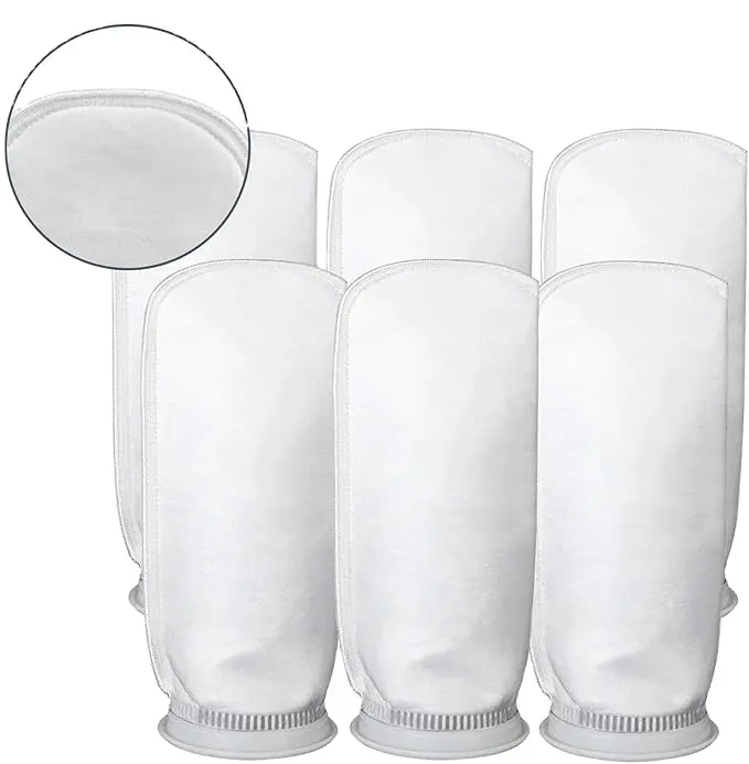200 Micron Niet-Geweven Pp Pe Polypropyleen Polyester Naaldvilt Watervloeistoffilter Filterzak Sok Voor Filter
