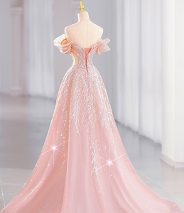 Abito <span class=keywords><strong>da</strong></span> <span class=keywords><strong>Sera</strong></span> <span class=keywords><strong>da</strong></span> Donna Stile Principessa Esclusivo di Lusso per Fidanzamento e Brindisi Nuziale - Product Image 2