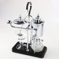 Nouvelle conception, couleur or, machine à café à siphon royal, cafetière belge, cafetière à siphon sous vide