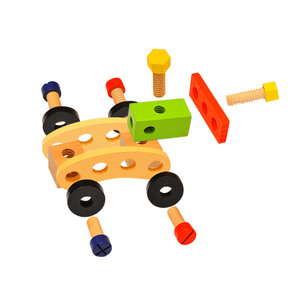 Wooden Cartoon Toolbox With <b>Tools</b> And Blocks Educational <b>Toy</b> For Children 4-6 Years Old - Product Image 5