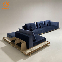 Ensemble de canapés en forme de l en velours arabe, personnalisé, de luxe, style ottman, meubles arabes modernes
