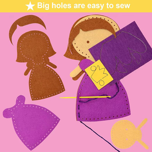 Fairyland DIY Kit de manualidades de felpa para preescolar, juego de costura para niños, juguete de peluche educativo hecho a mano, proyecto de costura de felpa - Product Image 5