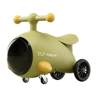 Trottinette Avion pour Enfants à 4 Roues, Voiture à Bascule pour Bébés de 1 à 3 Ans, Véhicule Porteur à Pousser au Pied, Vente Chaude
