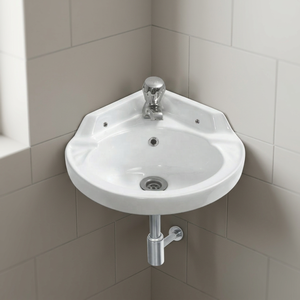 Lavabo Redondo de Cerámica para Colgar en la Pared, Lavamanos de Grado Hospitalario para Proyectos de Baños Comerciales de Hoteles de Lujo - Product Image 3