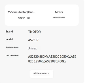 Moteur d'avion modèle à voilure fixe TMOTOR AS2317/2820/2814/2308 Moteur sans balais pour planeur Fabriqué en Chine - Product Image 6