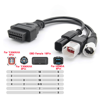 Câble adaptateur de diagnostic OBD2 16 broches vers 4 broches DLC pour connecteur OBD de moto Yamaha
