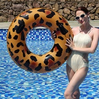 Bouée de natation gonflable pour femme adulte, motif léopard, nouvelle collection, épaissie, en stock, vente en gros