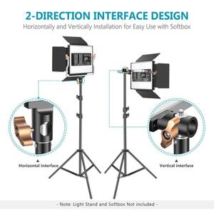 Kit d'éclairage vidéo professionnel Neewer 2 packs avec 480 LED, panneau LED avec écran LCD, télécommande sans fil et support d'éclairage - Product Image 5