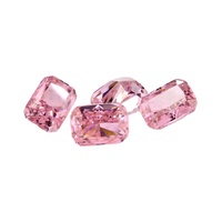 Pierres précieuses 9A en zircon rose poli de forme poire, créées en laboratoire, pierres précieuses en vrac de type diamant à haute teneur en carbone pour bagues