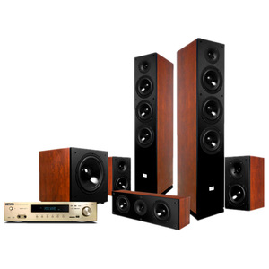 Sistema de cine en casa K-9988 de 5.1 canales con altavoces de madera, subwoofer y Bluetooth para sala de estar - Product Image 2