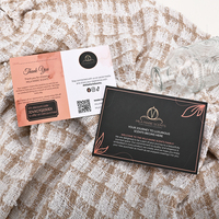 Cartes d'insertion personnalisées OEM pour avis et remerciements, en papier d'art imprimé selon votre design, pour e-commerce, avec évaluation 5 étoiles