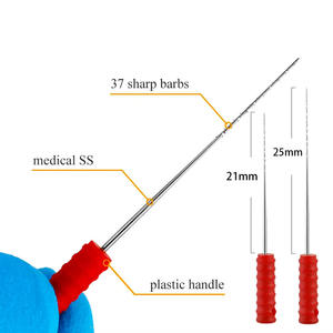 10 aiguilles d'extraction pulpaire dentaires manuelles, aiguilles en coton barbelées pour les racines des dents postérieures, équipements et accessoires de thérapie buccale - Product Image 2