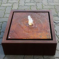 Étang de fontaine de chute d'eau de jardin de nappe phréatique en acier Corten