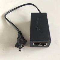 Keamanan CCTV 24W Gigabit US EU Plug POE Adapter POE Injector 48V 0,5A Ethernet Power untuk Kamera IP AP Nirkabel