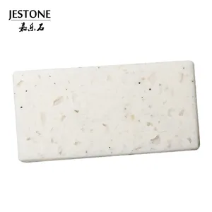 JESTONE One Cina permukaan padat 6mm 12mm pola marmer putih akrilik Resin Veining menyesuaikan permukaan padat lembaran lempengan