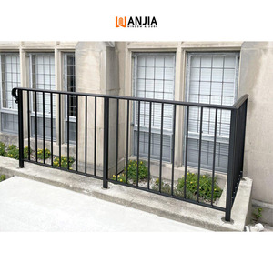 Barandillas de Hierro Forjado de Diseño de Lujo Personalizadas, Barandillas de Hierro con Recubrimiento <span class=keywords><strong>en</strong></span> Polvo para Balcones Exteriores, Escaleras, Balaustradas de Hierro Forjado - Product Image 6