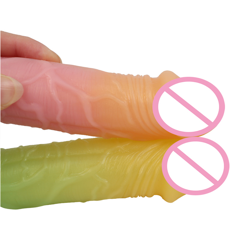 LUUK Phoenix couleur énorme taille Silicone gode réaliste prépuce réel pénis jouets sexuels Double extrémité en caoutchouc coq