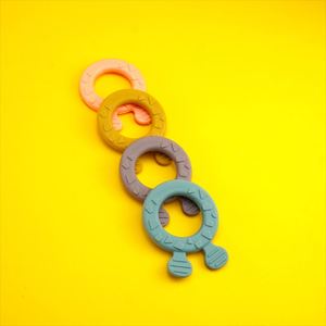 Juego de Mordedores de Silicona para Bebés, Silicona de Grado Alimenticio Orgánica con Características Sensoriales para 0-12 Meses - Product Image 4
