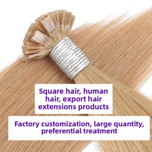 Punta Plana para Peluca, Cabello Liso Teñido Chino No Remy para Personas Blancas, Pieza Cuadrada 01, Extensión, Todos los Colores - Product Image 2