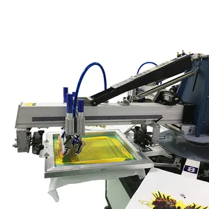Armazém eua, melhor vendedor ns3080 3 cores 8 estações camiseta automática completa tela de seda máquina de impressão