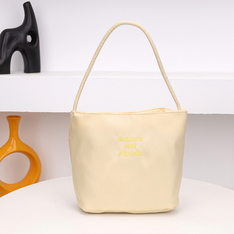 Sac simple jaune clair [deux styles, lettres sélectionnées au hasard]