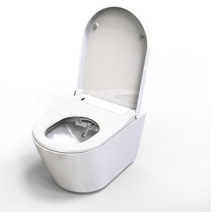 Toilette intelligente moderne et futuriste européenne en céramique, éclairée, à poser au sol, E410 E410 - Product Image 2