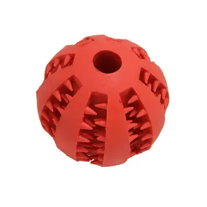 Dog Rubber Watermelon Molar Teething Toy Pet Chewing Ball Bite Resistant Tooth Cleaning Slow feeder Ball