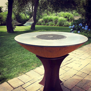 Barbecue extérieur en acier Corten, foyer en acier Corten - Product Image 4