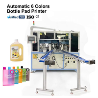 Nouvelle imprimante tampon automatique LC 6 couleurs avec 10 stations, vitesse de 1800 pièces/heure pour flacons pharmaceutiques et bouteilles chimiques