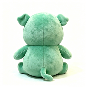 Peluche de cerdo personalizado con mensaje de amor bordado, lindo cerdo verde regordete de peluche con diseño de corazón rojo. - Product Image 5