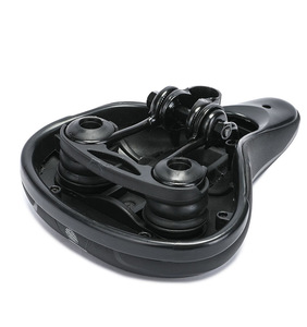 Grand siège de vélo confortable, selle de vélo en cuir PU, rail en acier, antichoc avec coussin en mousse à mémoire de forme pour vélos de route et VTT - Product Image 5