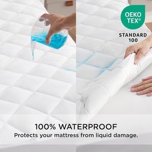Protector de Colchón Impermeable Acolchado, Sábanas Gruesas Impermeables, 100% Impermeable, Gran <span class=keywords><strong>Venta</strong></span> - Product Image 4