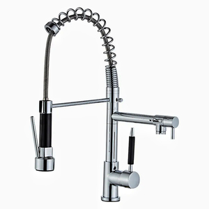 Miscelatore caldo freddo flessibile in ottone estraibile spruzzatore cucina miscelatore lavello rubinetti oro