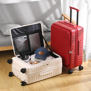 <span class=keywords><strong>Valigia</strong></span> Trolley Multifunzione Portatile con Guscio Rigido, Colore Solido, Chiusura a Cerniera, Apertura Laterale - Product Image 3