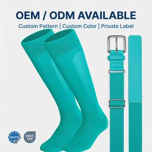 Ensemble personnalisable de <span class=keywords><strong>ceinture</strong></span> et chaussettes pour uniforme de baseball, commande en gros, <span class=keywords><strong>ceinture</strong></span> élastique avec boucle et chaussettes de sport pour les matchs de ligue - Product Image 1
