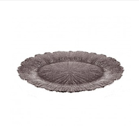 Vente en gros sur Alibaba Assiettes de chargeur en plastique violettes en or rose