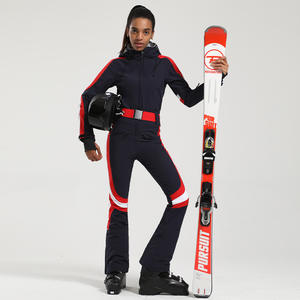 Meilleure vente <span class=keywords><strong>combinaison</strong></span> de <span class=keywords><strong>ski</strong></span> de snowboard intégrée coupe-vent une pièce coupe-vent à la mode hivernale pour femmes - Product Image 2