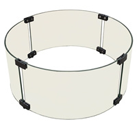 Pare-brise en verre carré/rond/rectangulaire pour brûleur de foyer