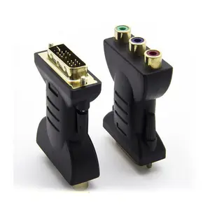 DVI-A Analogue Male to 3 RCA Component RGB Female Adapter - TV/PC Monitor Video