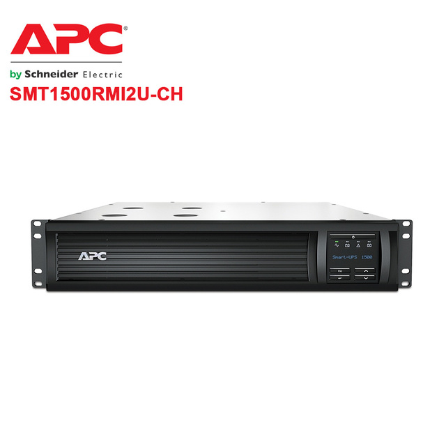 APC Schneider SMT1500RMI2U-CH UPS  Rack Mount UPS APC Smart UPS 1500VA 1000W Online Interactive Uninterruptible Power Supply