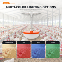 Lampu LED Kandang Unggas Zero Flicker 48V DC 0-100% Peredupan Halus IP67 Tahan Air Konektor Cepat untuk Peternakan Ayam Pedaging