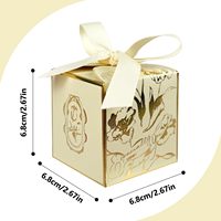 Stilvolle Beige Goldfolie Tulpen-Geschenkbox mit Band für Hochzeitsgeschenke Feiertagsgeschenke Süßigkeiten Hochwertige Dekorative Verpackung