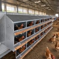Nichoir ventilé pour volailles, boîte de ponte robuste en métal pour l'élevage de poulets en arrière-cour, usage commercial en poulailler
