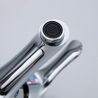 Robinet de lavabo monotrou Taplink en acier inoxydable 304, finition nickel brossé anti-traces de doigts, style moderne, à poser sur le comptoir