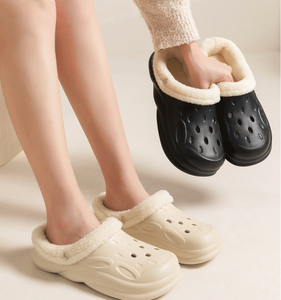 Chaussons d'hiver doublés de coton DIY pour femmes et hommes, respirants, à double usage, chaussures de couple, <span class=keywords><strong>sabots</strong></span> en EVA, chaussures à trous - Product Image 6