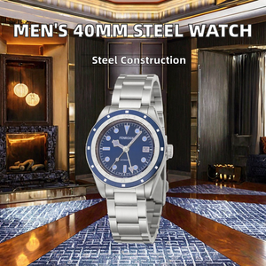 Montre automatique de luxe sportive en acier inoxydable avec mouvement <span class=keywords><strong>Seiko</strong></span>, résistante à l'eau, affichage analogique - Product Image 2