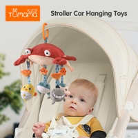 Ensemble de jouets en peluche suspendus pour enfants Tumama, jouet en peluche crabe avec miroir pour siège auto, jouet d'activité pour bébé, jouet pour berceau mobile, poussette pour bébé