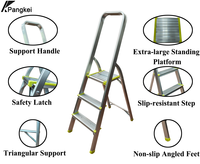 Échelle pliante légère antidérapante en aluminium pour usage domestique, échelle pliable épaissie pour entrepôt, escalier et utilisation extérieure en salle de sport