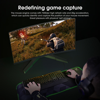 Onikuma CW911 Mouse Gaming Komputer, 7200DPI Optikal USB Mouse Ergonomis Kabel dengan Lampu Belakang 8D Honeycomb Mouse Gaming